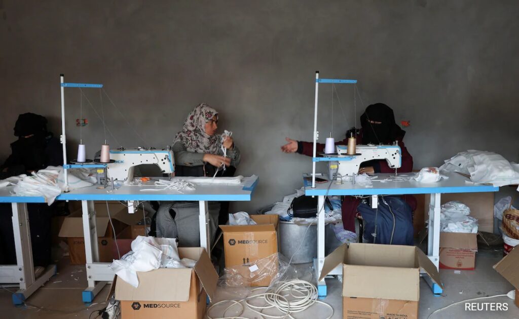 Bridal Gown Tailors Turn To Making Diapers In War-Hit Gaza