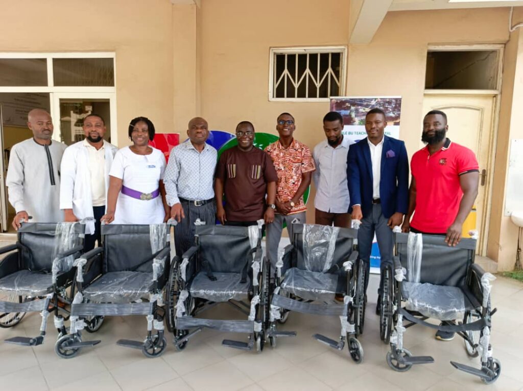 Donates wheelchairs to Korle Bu Teaching Hospital