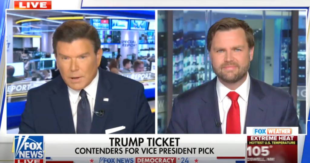 Fox Host Confronts J.D. Vance With Awkward List Of His Most Vehement Anti-Trump Swipes