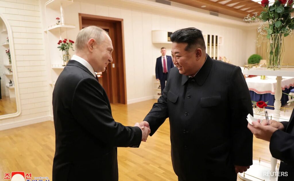 Vladimir Putin Thanks Kim Jong Un For North Korea's "Unwavering Support"
