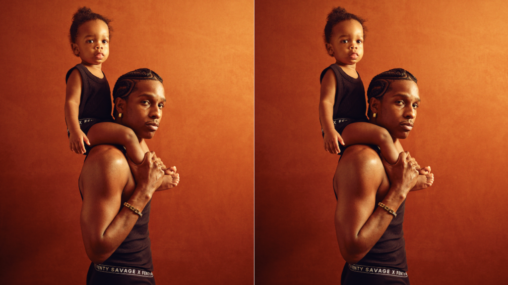 Rihanna and A$AP Rocky’s son RZA makes an adorable Savage X Fenty debut