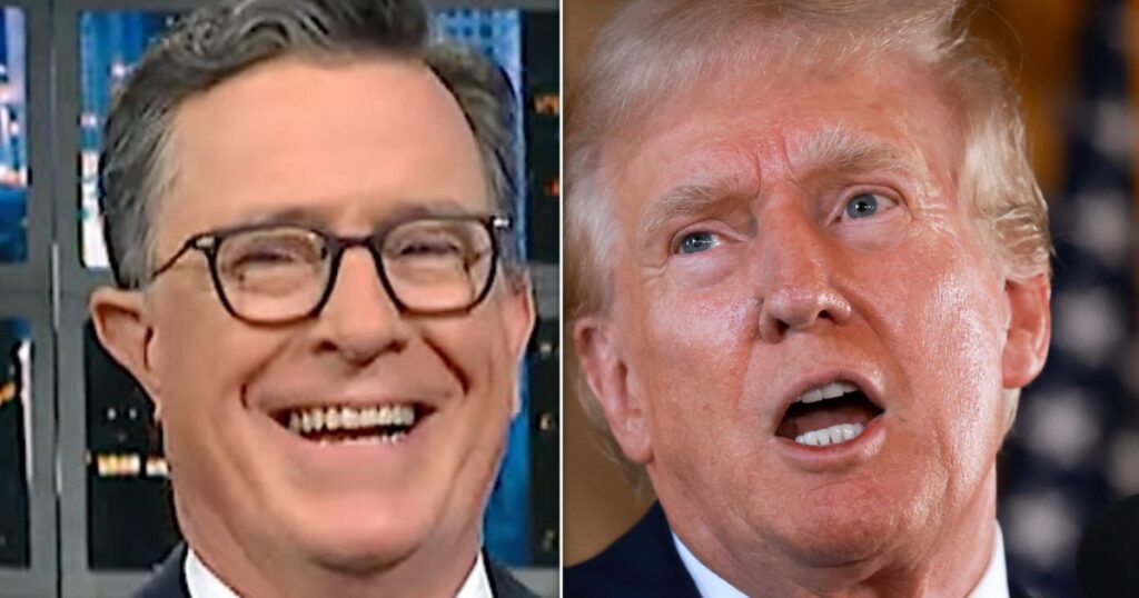 Stephen Colbert Spots Moment Trump May Have Shaded Melania