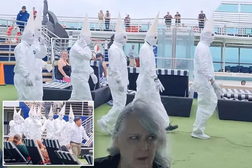 Australia cruise staff dress as Ku Klux Klan members for Christmas-themed event