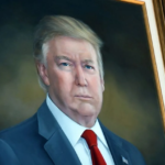 Trump bemoans a portrait of him - but gets a new one from Putin