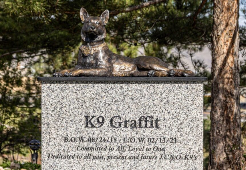 Jefferson County sheriff unveils memorial statue for slain K-9 officer