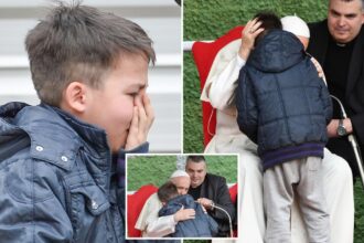 Tear-jerking moment Pope Francis consoles boy who asked if dead atheist dad was in heaven resurfaces