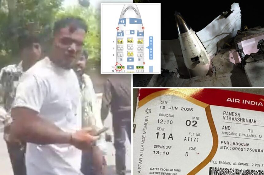 Lone survivor of Air India crash sat in seat 11A — but experts say that's not usually the safest place on a plane